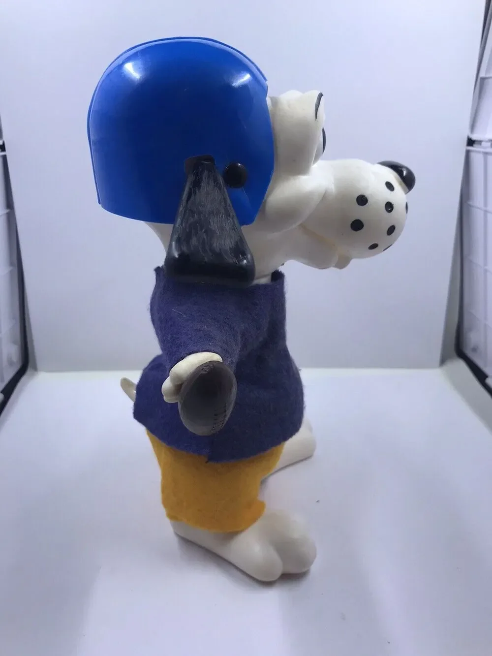 vintage dog piggy bank With Blue Helmet